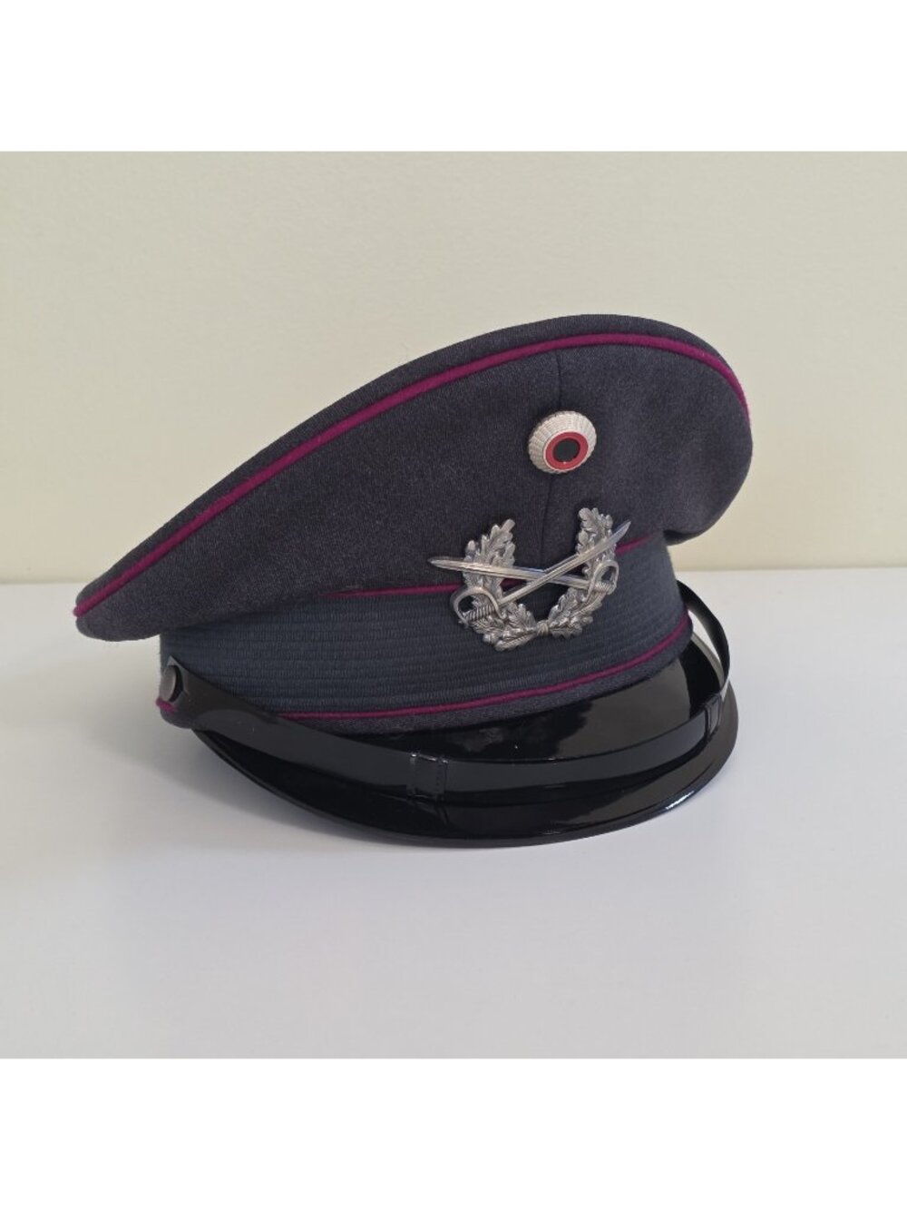 Vtg 1967 West German Panzer Officer Visor Cap Sz 53 Bamberger  Cold War Military